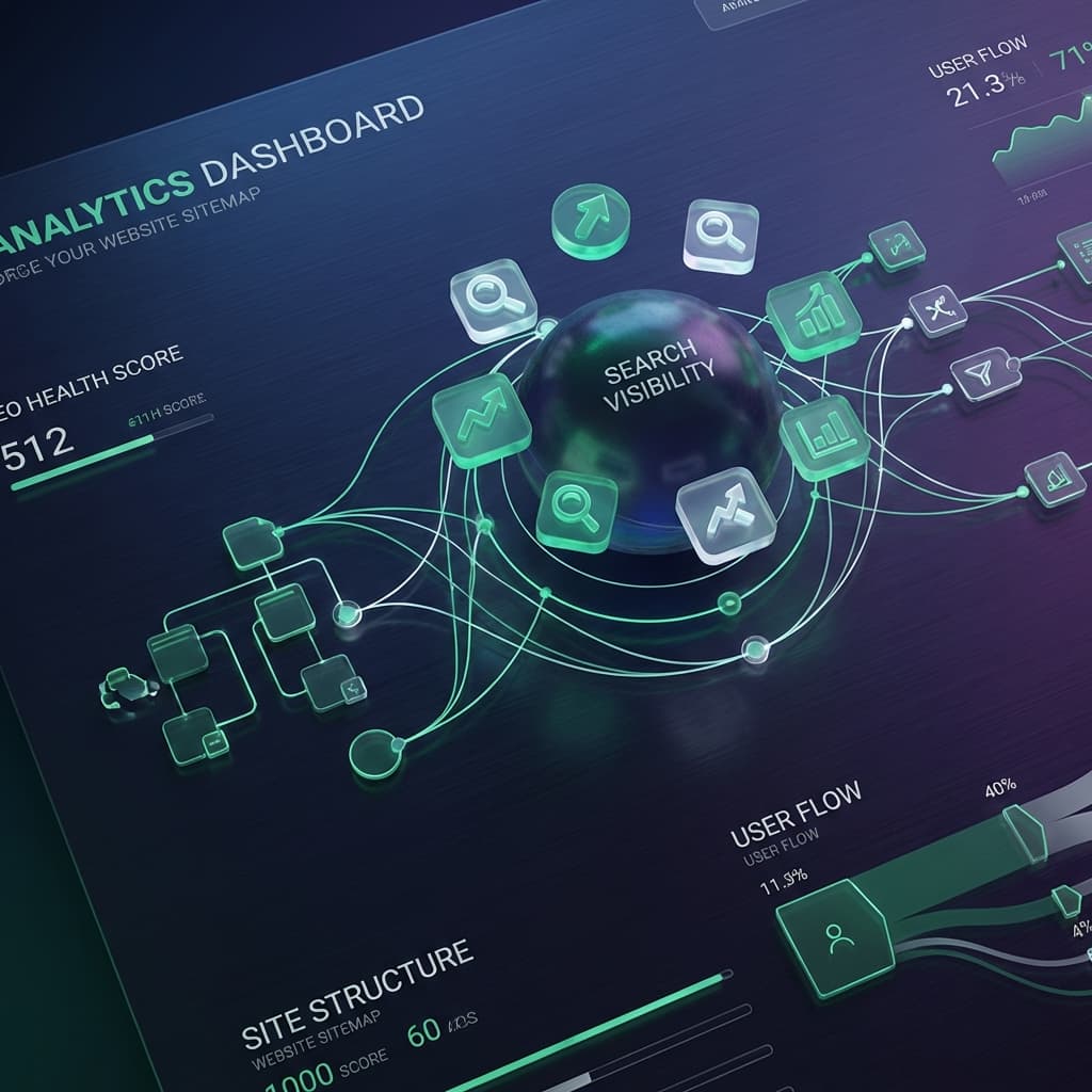 Abstract website showcase visual